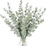 10PCS Gold Eucalyptus Leaf Artificial Plants Diy Christmas Fake Plant Flower Bouquet Ornament Home Garden Party Wedding Decor