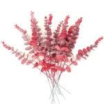 10PCS Gold Eucalyptus Leaf Artificial Plants Diy Christmas Fake Plant Flower Bouquet Ornament Home Garden Party Wedding Decor