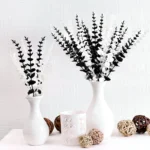 10PCS Gold Eucalyptus Leaf Artificial Plants Diy Christmas Fake Plant Flower Bouquet Ornament Home Garden Party Wedding Decor