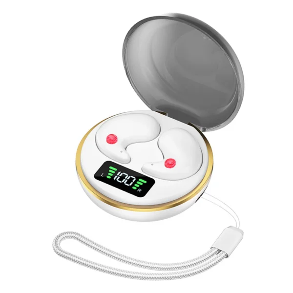 Led Display Headphones Led Power Display Hifi Stereo Sound Invisible Mini By-8 Consumer Electronics Stereo Music Headphones