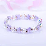 New AB Butterfly Crystal Beaded Bracelets Women Sweet Temperament Handwork Bracelets&Bangles Charms Jewelry Making Men Bracelet